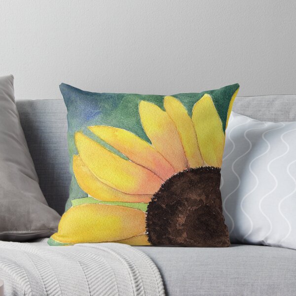 Artikelvorschau, Nahansicht Sonnenblume Aquarell entworfen und verkauft von Sandra Connelly.