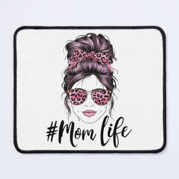 Item preview, Cute woman face messy hair bun designed and sold by Sameena Fatima.