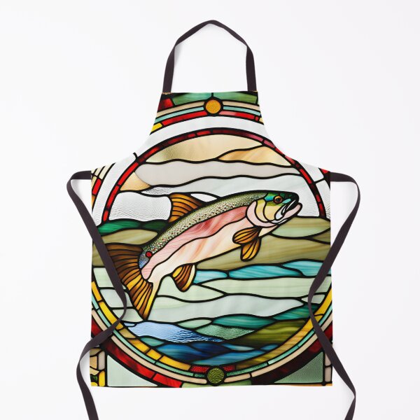 Item preview, Stained Glass Trout designed and sold by Wild Blue Designs NZ.
