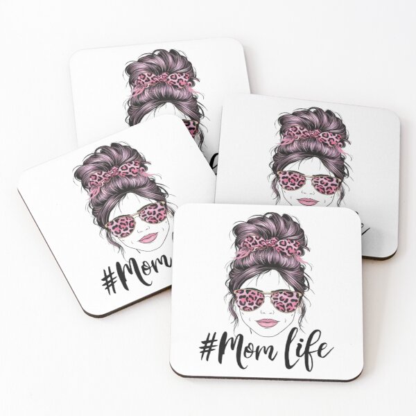 Item preview, Cute woman face messy  hair bun designed and sold by Sameena Fatima.