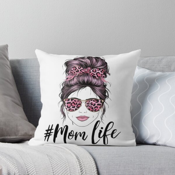Item preview, Cute woman face messy  hair bun designed and sold by Sameena Fatima.