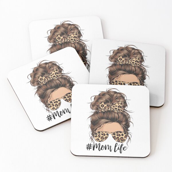 Item preview, Cute woman face messy  hair bun designed and sold by Sameena Fatima.
