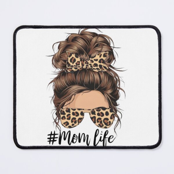 Item preview, Cute woman face messy hair bun designed and sold by Sameena Fatima.