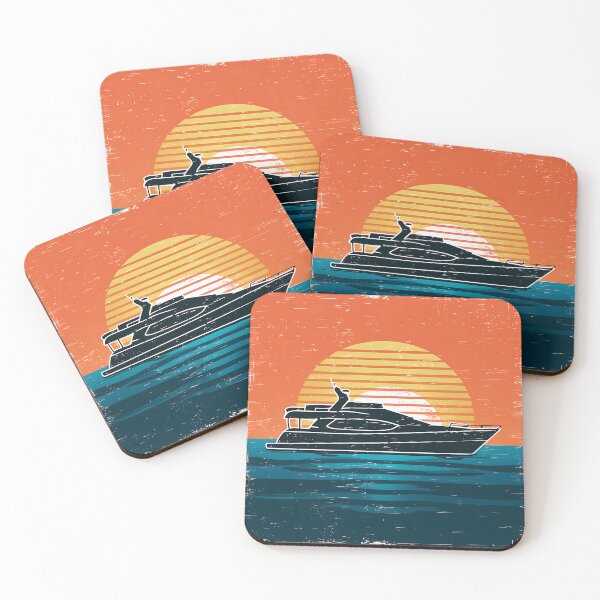 Item preview, Retro Yacht Silhouette at Sunset  designed and sold by Digi-Bay.