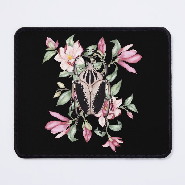 Item preview, Watercolor illustration - goliath beetle and magnolias designed and sold by LindaSitniece.
