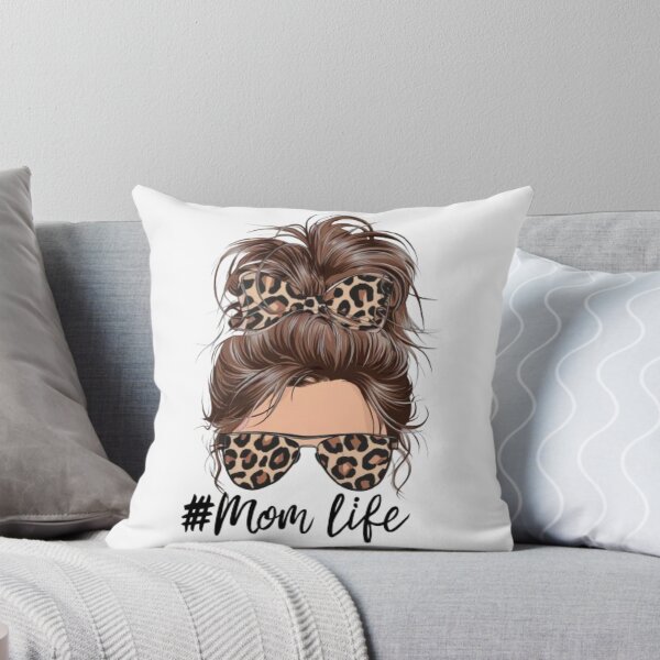 Item preview, Cute woman face messy  hair bun designed and sold by Sameena Fatima.