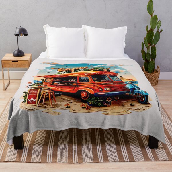 Item preview, Charming Coffee Truck – Vibrant Illustration T-Shirt designed and sold by Mrrjgraphic.