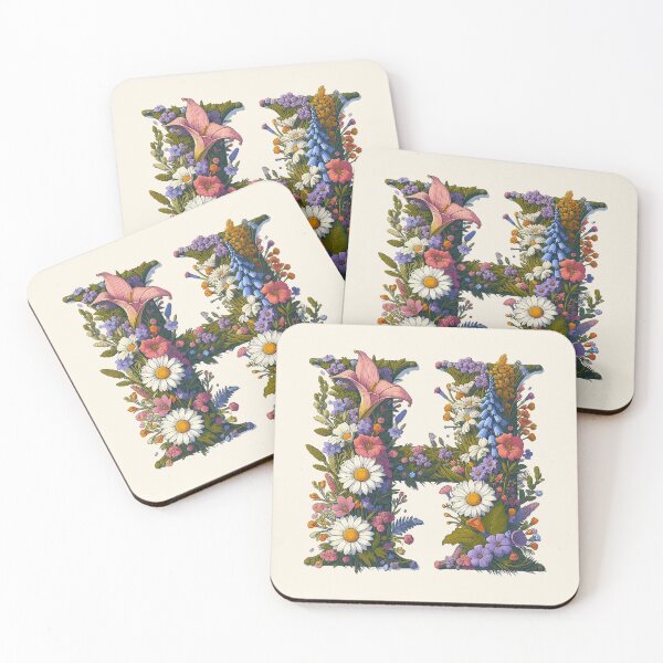 Item preview, Floral Letter H designed and sold by zzz888.