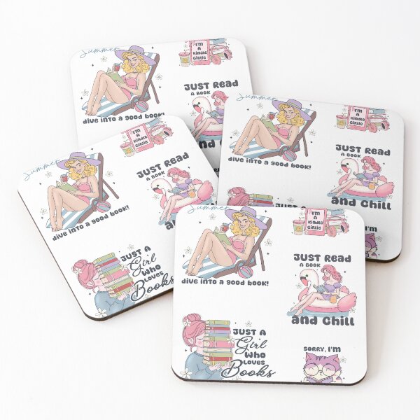 Item preview, Kindle girlie/ girl who loves reading books/ Book Reading sticker pack of 5/ Trendy stickers designed and sold by mbarts85.