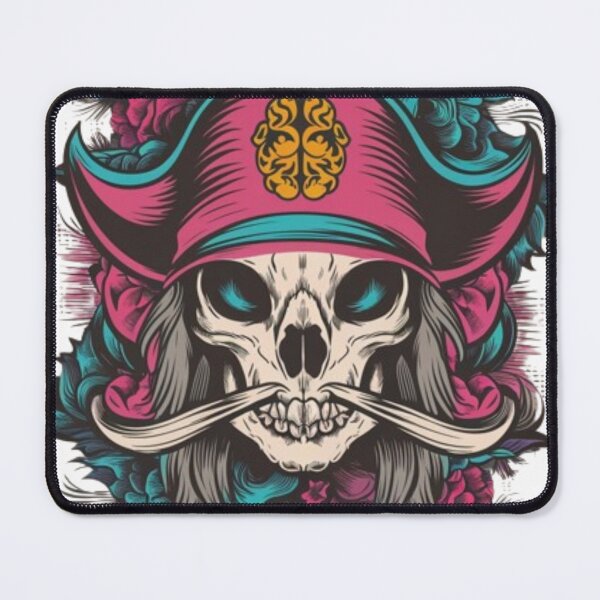 Item preview, Cat skull head with flowers designed and sold by Sameena Fatima.