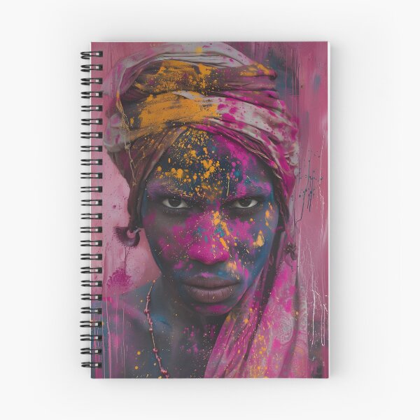 Item preview, Vibrant portrait of a person with colorful paint splashes designed and sold by Artessie.