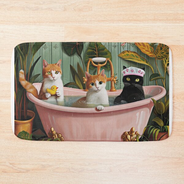 Item preview, Purrs and Bubbles: A Cat-tastic Bath Scene designed and sold by my-sanity.