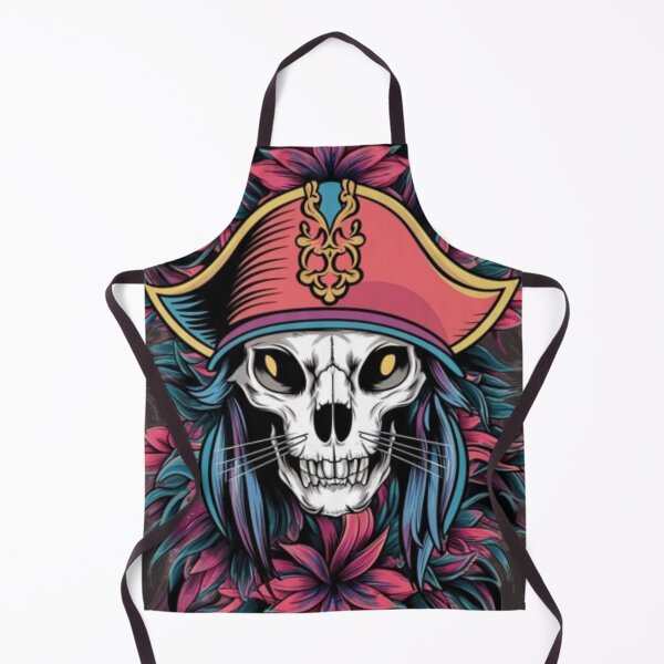 Item preview, Cat skull head with flowers designed and sold by Sameena Fatima.