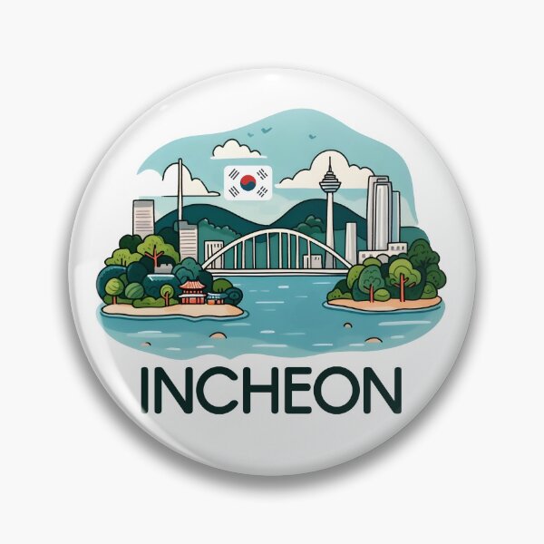 Item preview, Incheon South Korea Watercolor designed and sold by PaintMeWorld.