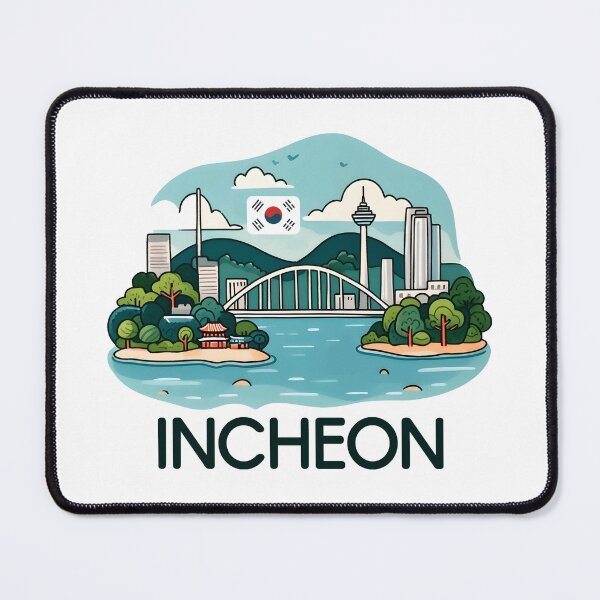 Item preview, Incheon South Korea Watercolor designed and sold by PaintMeWorld.
