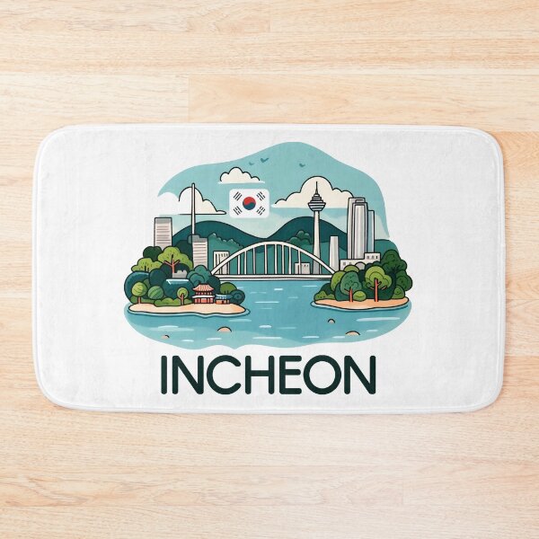 Item preview, Incheon South Korea Watercolor designed and sold by PaintMeWorld.