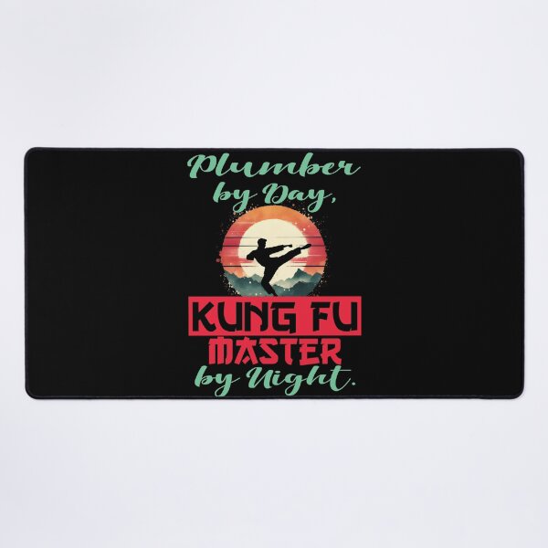 Item preview, Vintage Kung Fu Master & Plumber Dual Life | T-Shirt Design | designed and sold by TheInkyOwl-TIO.