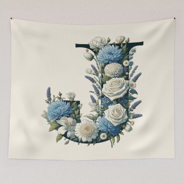Aperçu de l'œuvre Lettre florale J créée et vendue par zzz888.