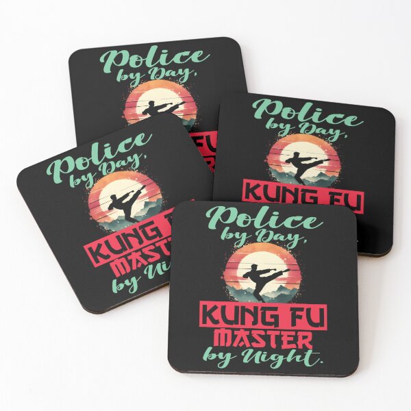 Item preview, Vintage Kung Fu Master & Police Dual Life | T-Shirt Design | designed and sold by TheInkyOwl-TIO.