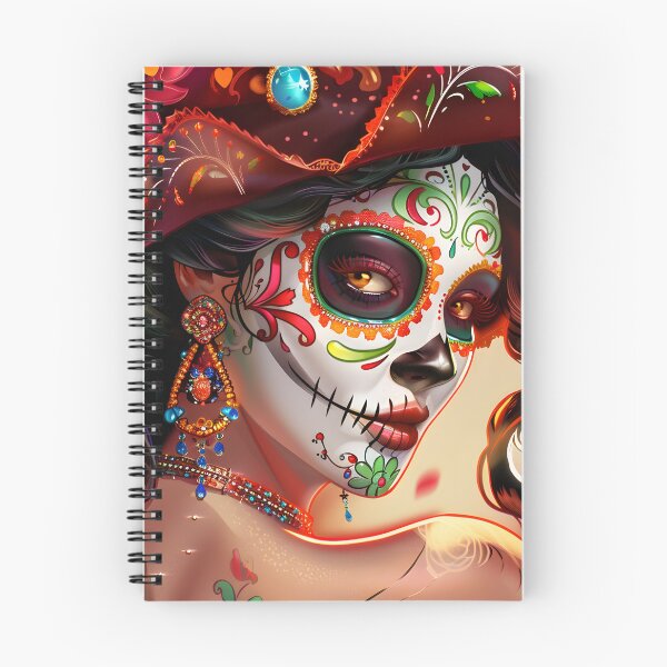 Item preview, Colorful Day of the Dead face painting designed and sold by Artessie.