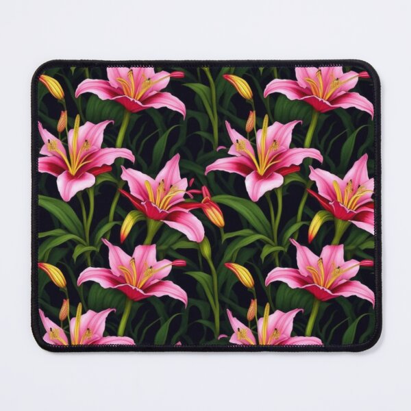 Item preview, floral pattern [pink lillies] designed and sold by DarkStarling.