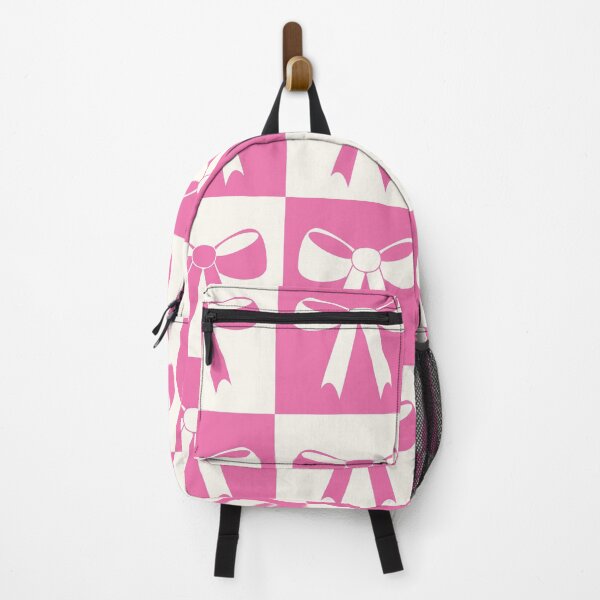 Item preview, Checkered Pink and White coquette Bows Pattern  designed and sold by Yasminepatterns .