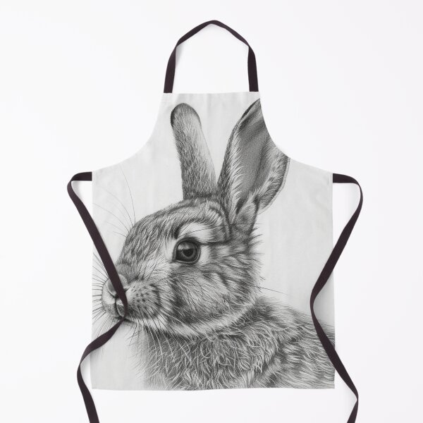 Item preview, Black and white Rabbit pencil drawing designed and sold by Pencil-Art.