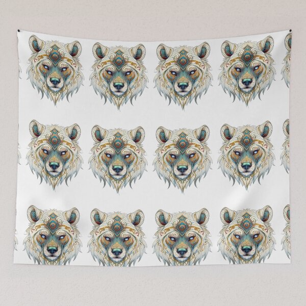 Item preview, Native Spiritual Wolf Portrait designed and sold by FocusedArt.