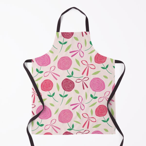 Item preview, Coquette Pink and Red Roses and Preppy Bows Pattern designed and sold by Yasminepatterns .