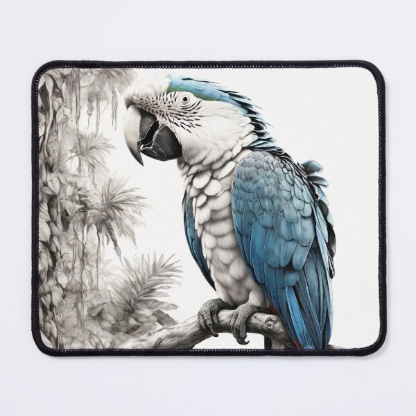 Item preview, Black and white Parrot pencil drawing designed and sold by Pencil-Art.