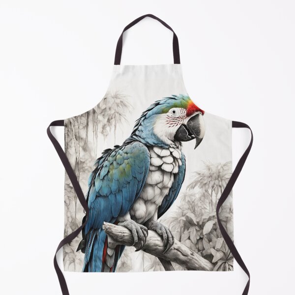 Item preview, Black and white Parrot pencil drawing designed and sold by Pencil-Art.
