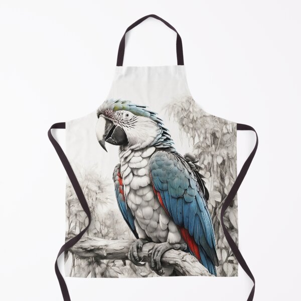 Item preview, Black and white Parrot pencil drawing designed and sold by Pencil-Art.