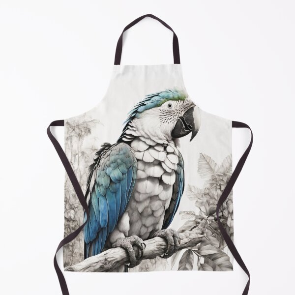 Item preview, Black and white Parrot pencil drawing designed and sold by Pencil-Art.