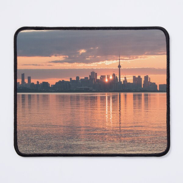 Item preview, Two Suns - Sunrise Behind the Magnificent Skyline of Toronto designed and sold by Georgia Mizuleva.