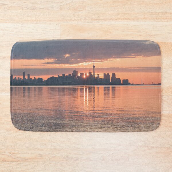 Item preview, Two Suns - Sunrise Behind the Magnificent Skyline of Toronto designed and sold by Georgia Mizuleva.