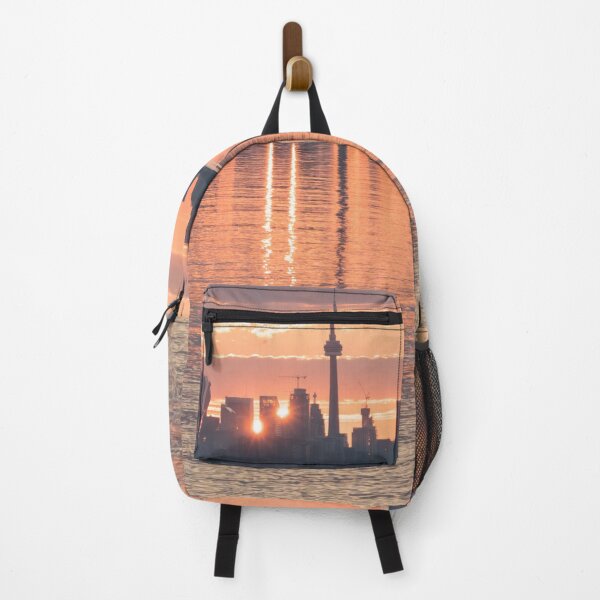 Item preview, Two Suns - Sunrise Behind the Magnificent Skyline of Toronto designed and sold by Georgia Mizuleva.