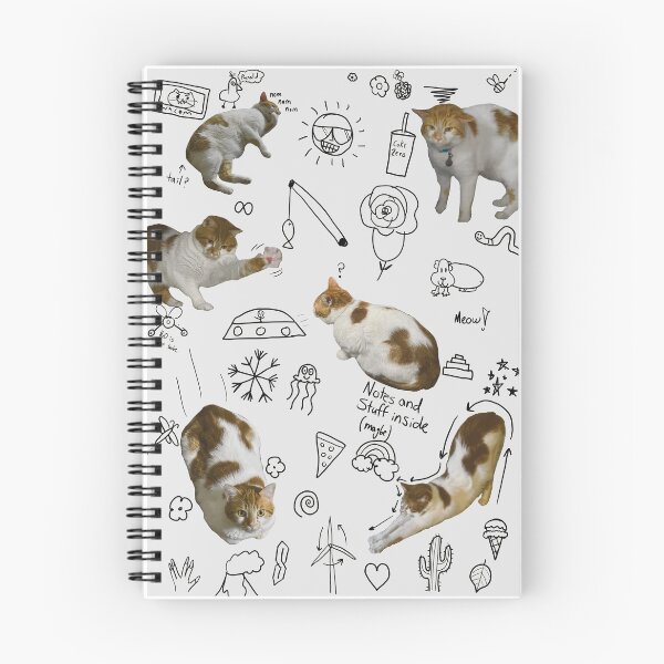 Item preview, Doodle Kitty Notebook  designed and sold by PumpkinsMomb.