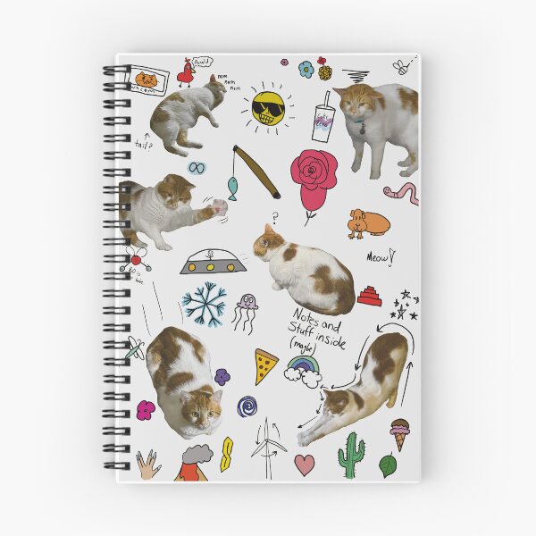 Item preview, Color Doodle Kitty Notebook  designed and sold by PumpkinsMomb.