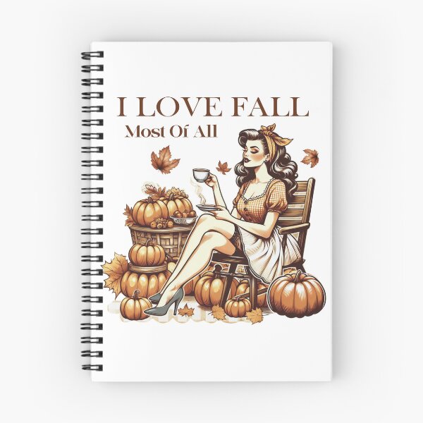 Item preview, I love fall most of all design/ Retro Halloween design/ Trendy Halloween Tee designed and sold by mbarts85.