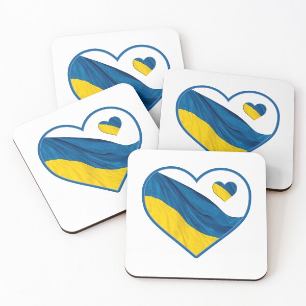 Artikelvorschau, Ich liebe die Ukraine, Flagge im Herzform-Design entworfen und verkauft von TerenceLacey.