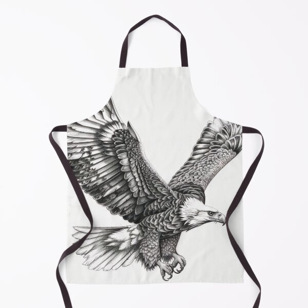 Item preview, Pencil drawn Bald Eagle High Quality Black and White Design designed and sold by Pencil-Art.