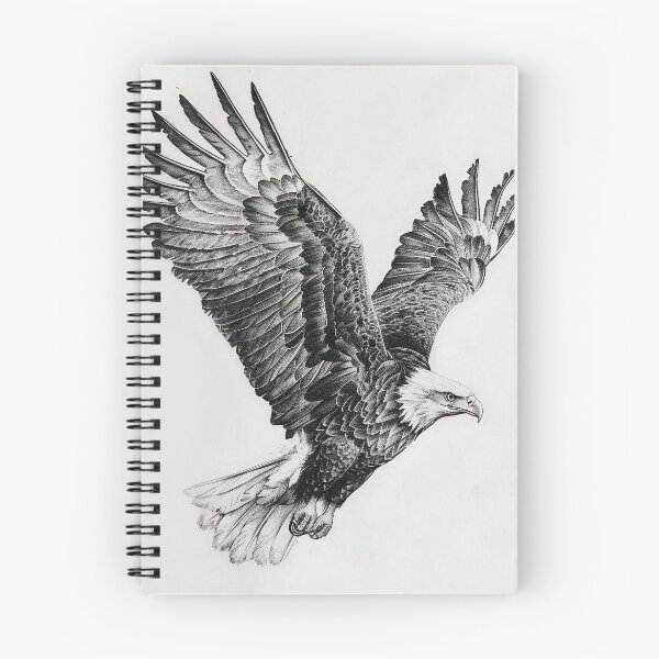 Item preview, Pencil drawn Bald Eagle High Quality Black and White Design designed and sold by Pencil-Art.