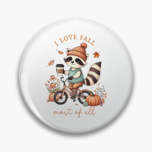 Item preview, I love fall most of all/ Trendy Halloween design/ Retro Fall t shirt/ Fall raccoon design designed and sold by mbarts85.