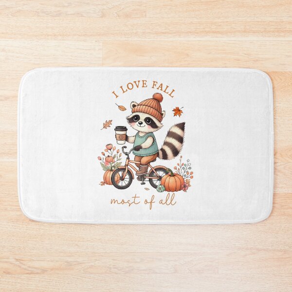 Item preview, I love fall most of all/ Trendy Halloween design/ Retro Fall t shirt/ Fall raccoon design designed and sold by mbarts85.