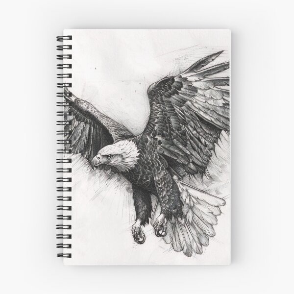 Item preview, Pencil drawn Bald Eagle High Quality Black and White Design designed and sold by Pencil-Art.