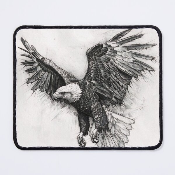 Item preview, Pencil drawn Bald Eagle High Quality Black and White Design designed and sold by Pencil-Art.