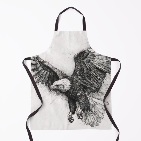 Item preview, Pencil drawn Bald Eagle High Quality Black and White Design designed and sold by Pencil-Art.