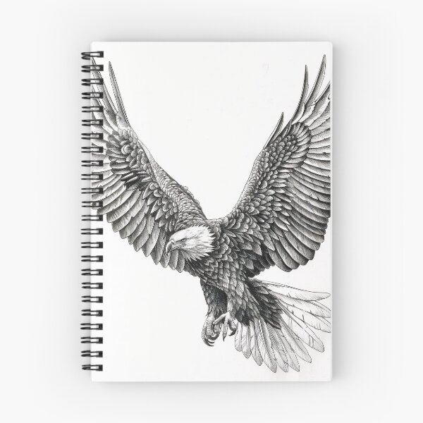Item preview, Pencil drawn Bald Eagle High Quality Black and White Design designed and sold by Pencil-Art.