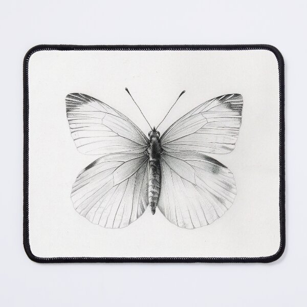 Item preview, Black and white monarch butterfly pencil drawing designed and sold by Pencil-Art.