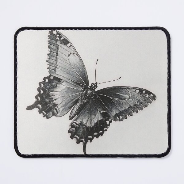 Item preview, Black and white monarch butterfly pencil drawing designed and sold by Pencil-Art.